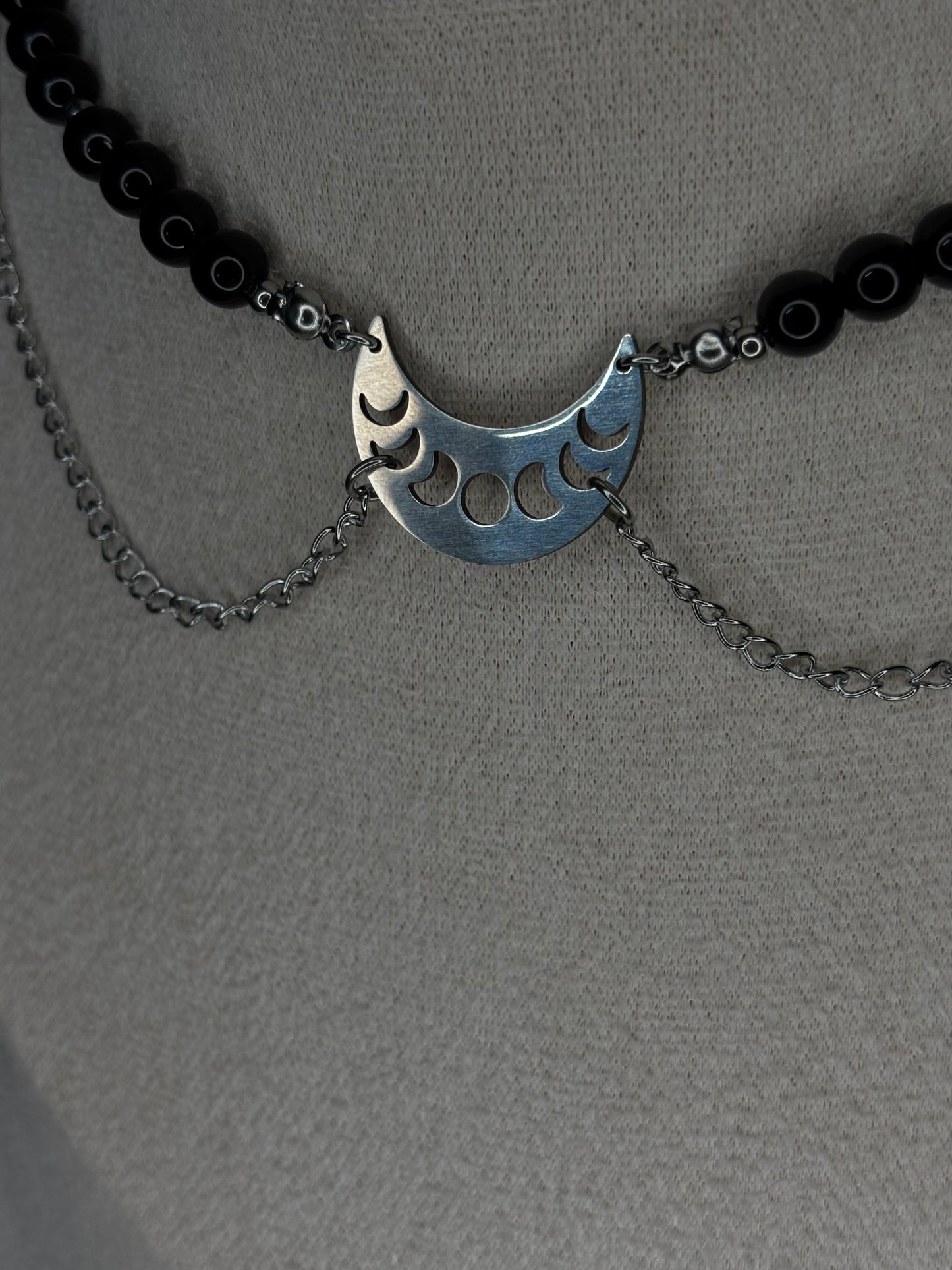 „Moon Witch“ - Obsidian Edelstahl