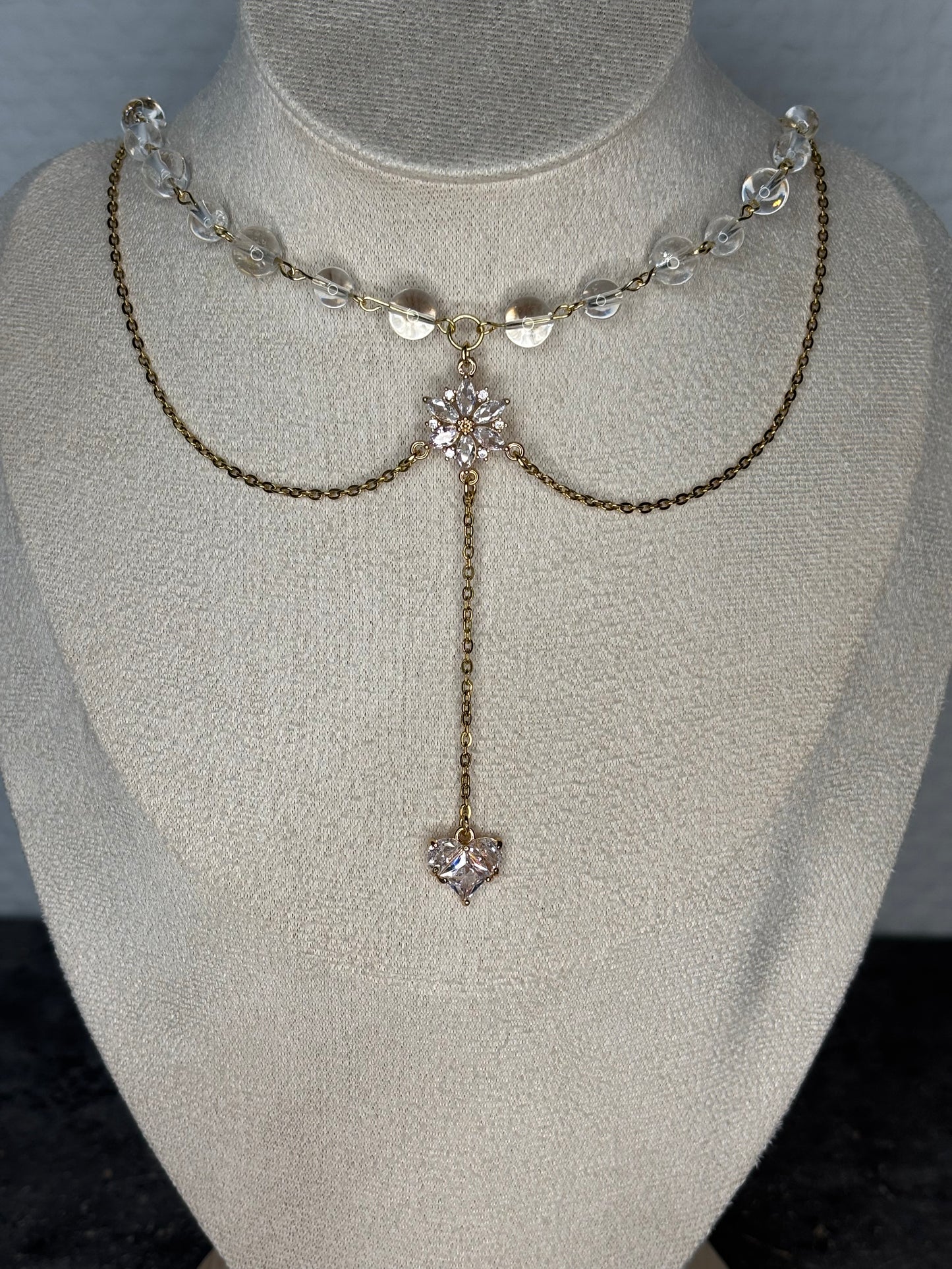 „Princess“ Bergkristall 18k vergoldet