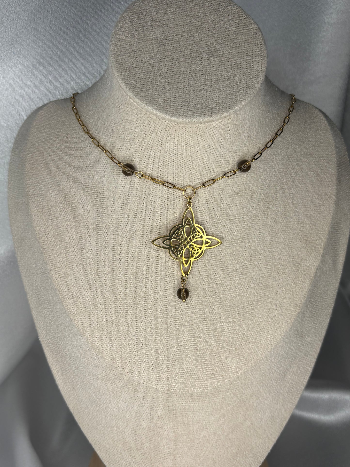 Keltischer Knoten – Rauchquarz Schutzkette