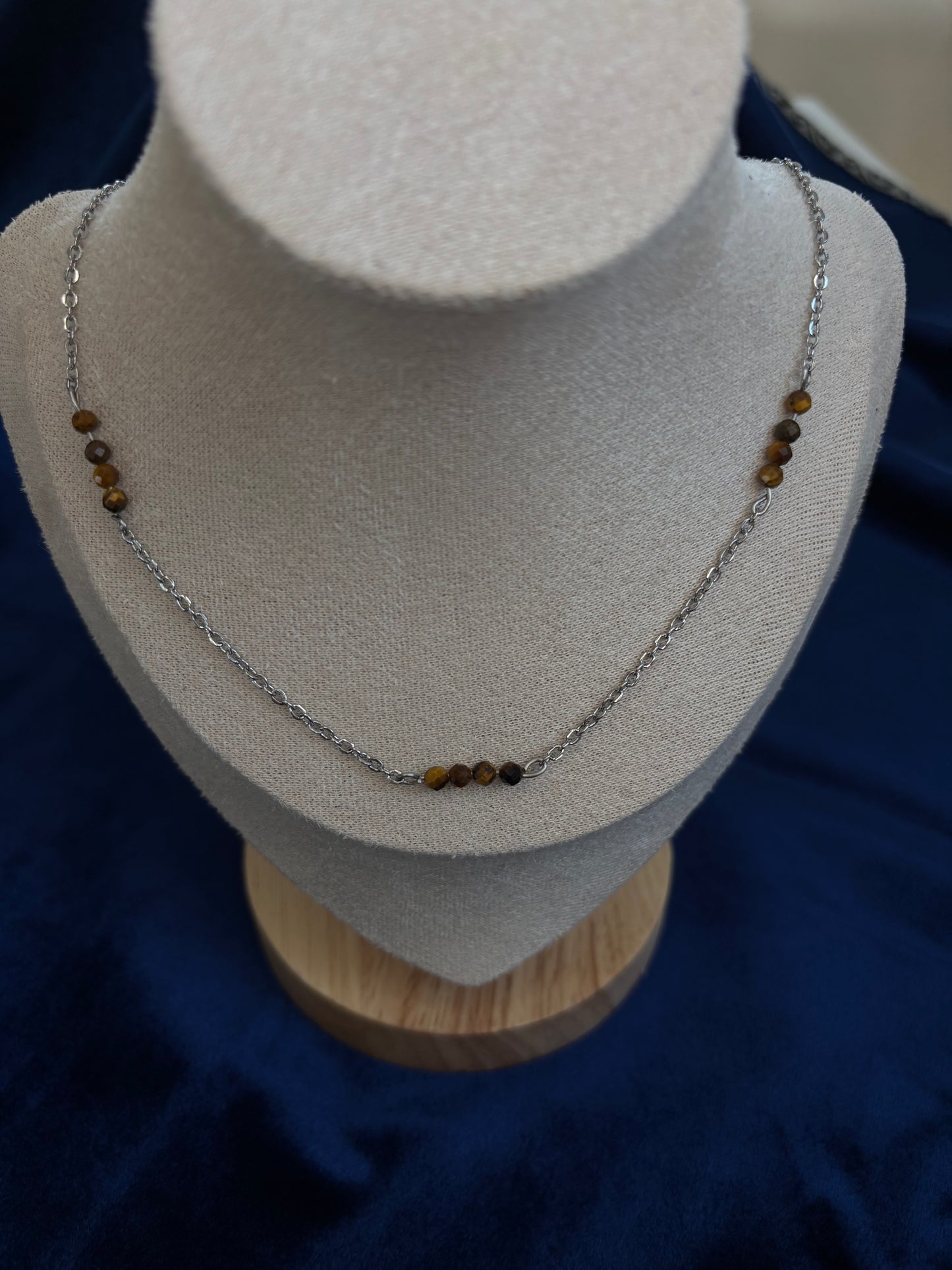 Tigerauge Edelstahl Kette „Decent Beauty Serie“