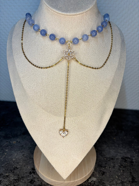 „Princess“ Aquamarin 18k vergoldet