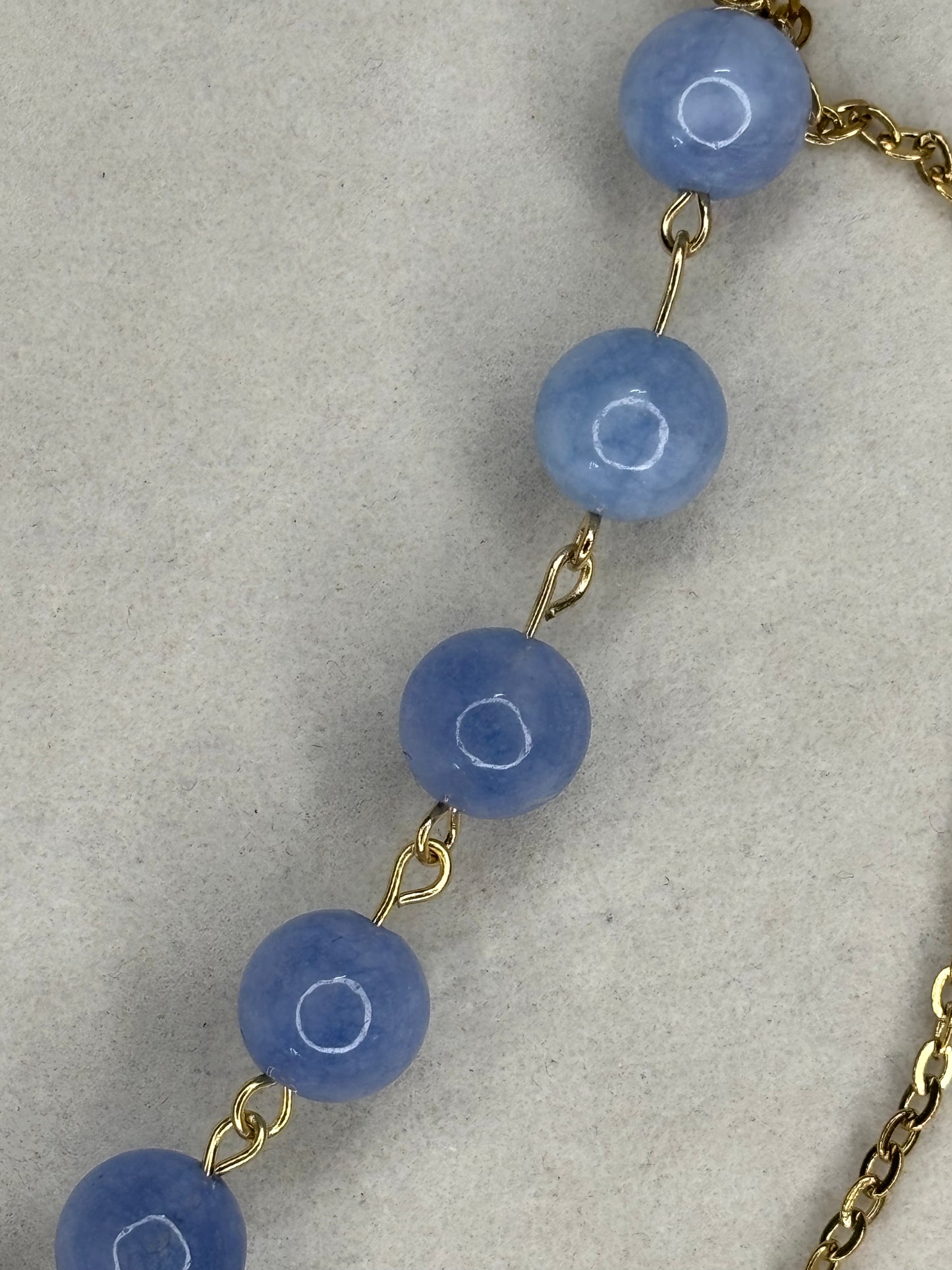 „Princess“ Aquamarin 18k vergoldet