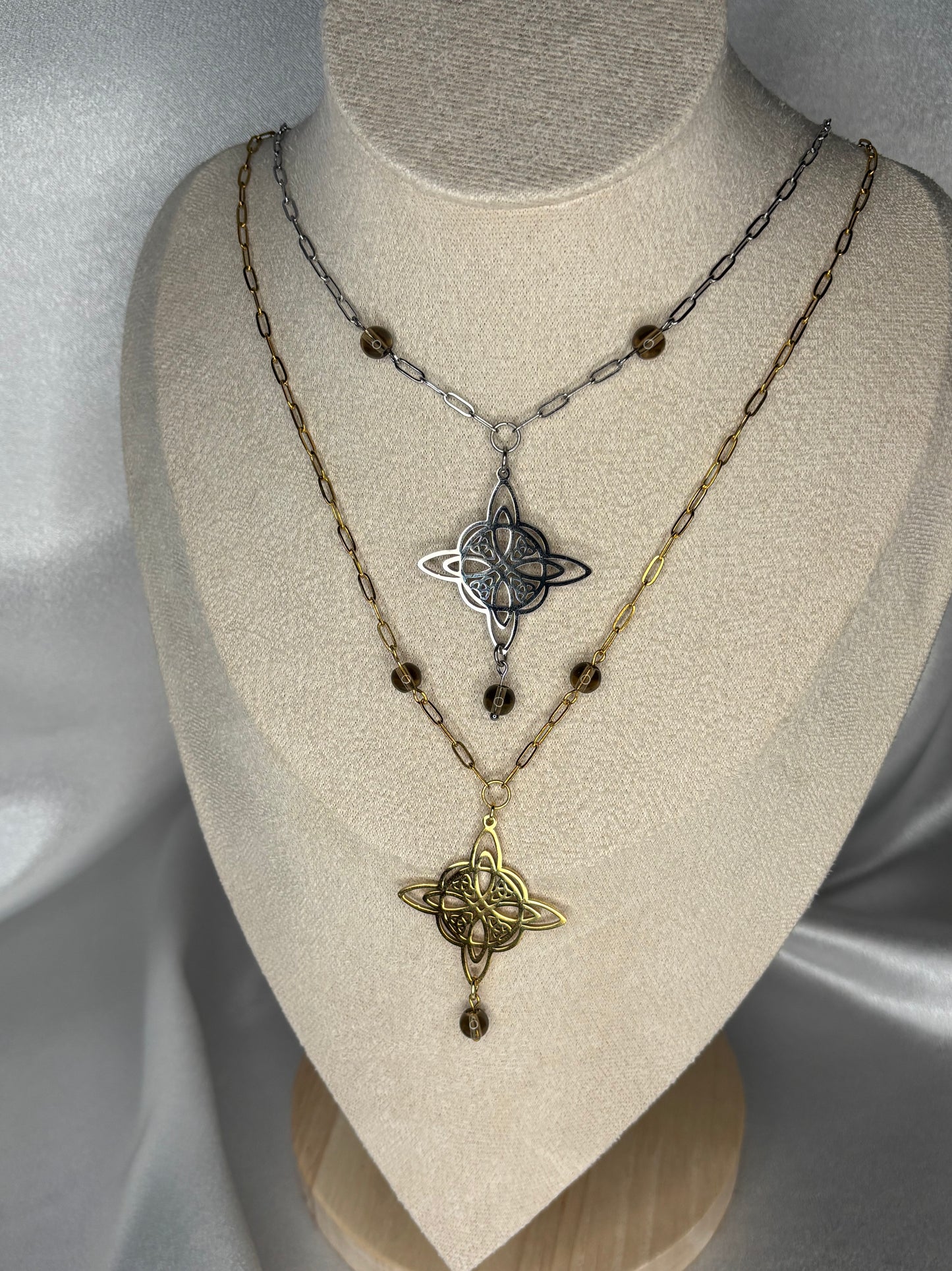 Keltischer Knoten – Rauchquarz Schutzkette