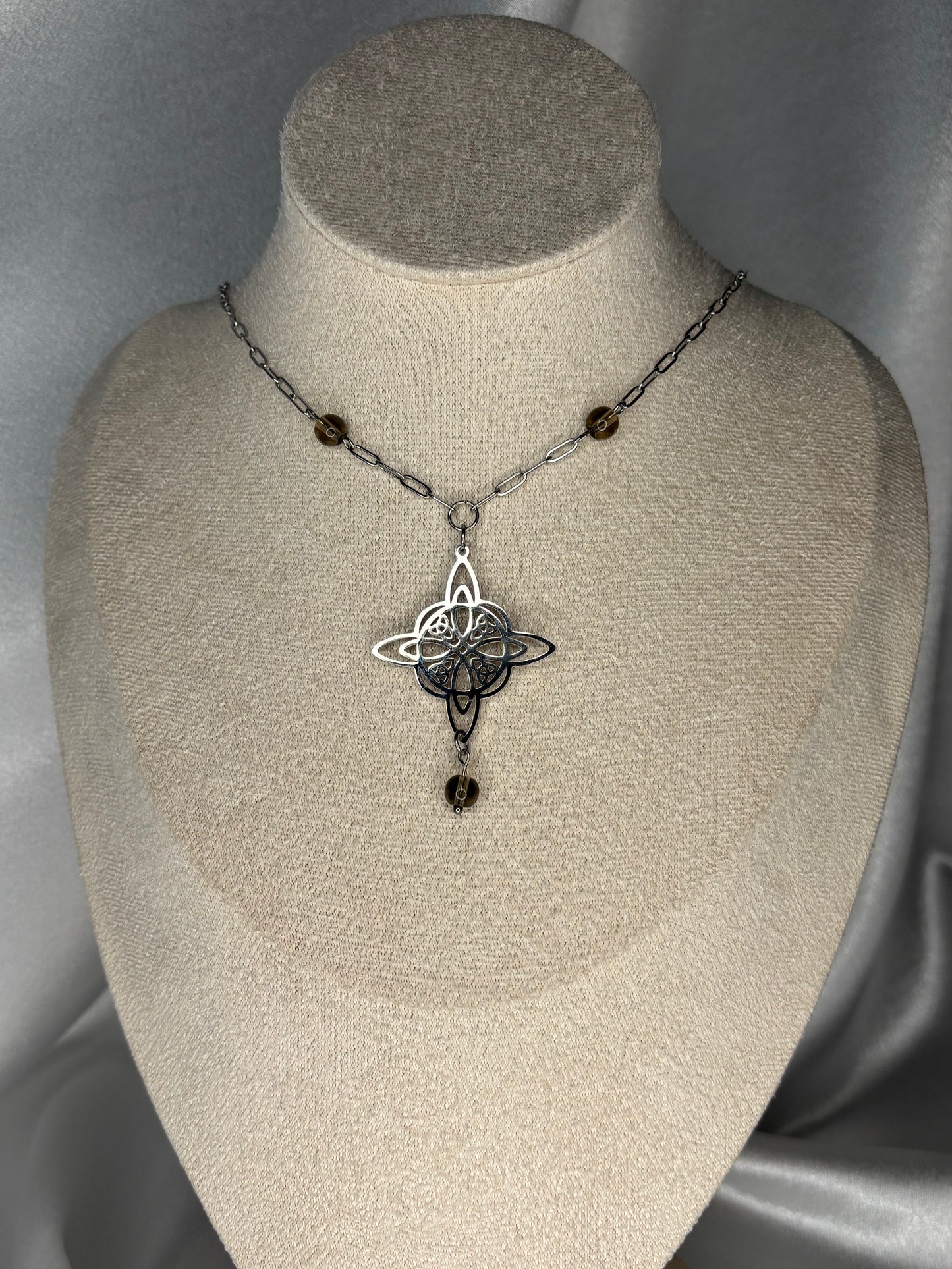 Keltischer Knoten – Rauchquarz Schutzkette