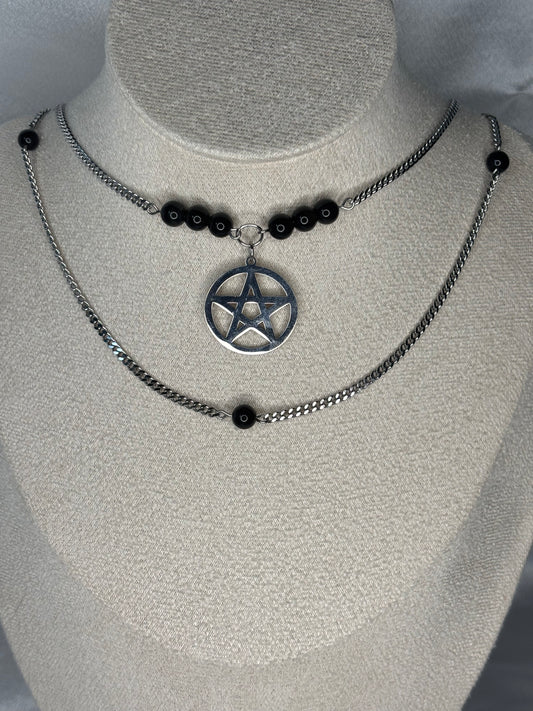 „Witchy Obsidian“ Silber & vergoldet